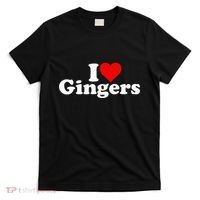 I Love Heart Gingers Redheads Red Hair T-Shirt thumb 0