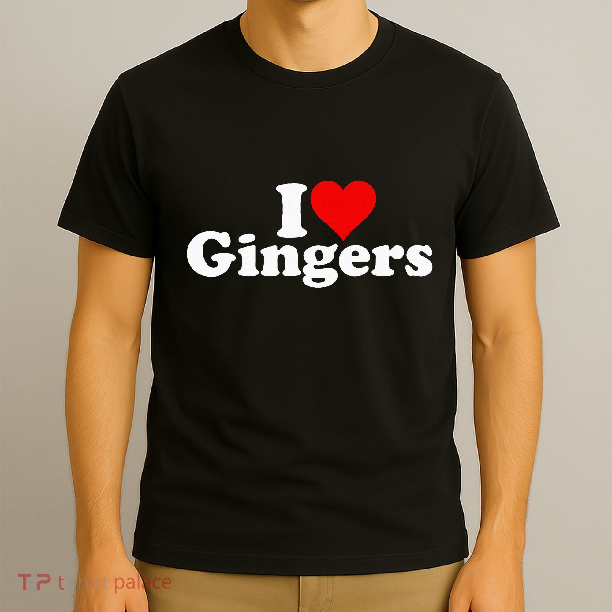 I Love Heart Gingers Redheads Red Hair T-Shirt