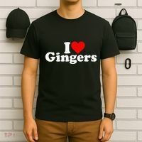 I Love Heart Gingers Redheads Red Hair T-Shirt thumb 6