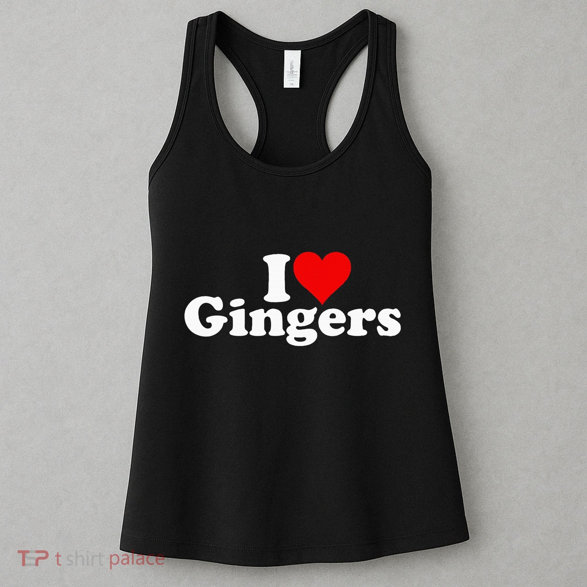 I Love Heart Gingers Redheads Red Hair Women's Tank Top