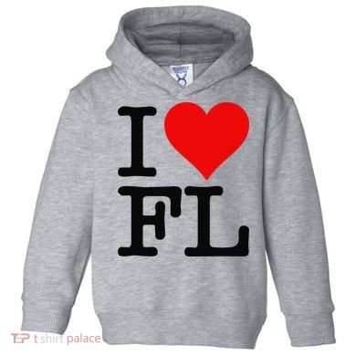 I LOVE HEART FLORIDA FL Toddler Hoodie