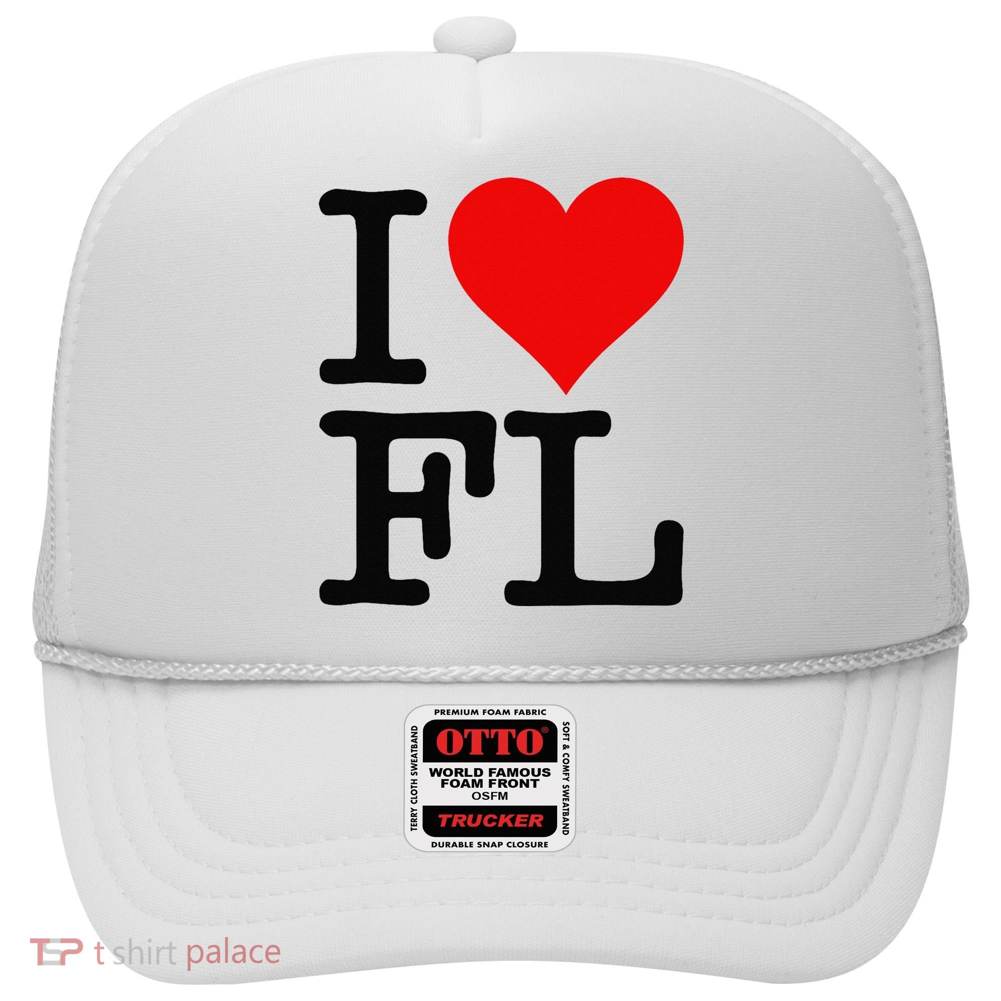 I LOVE HEART FLORIDA FL Hat