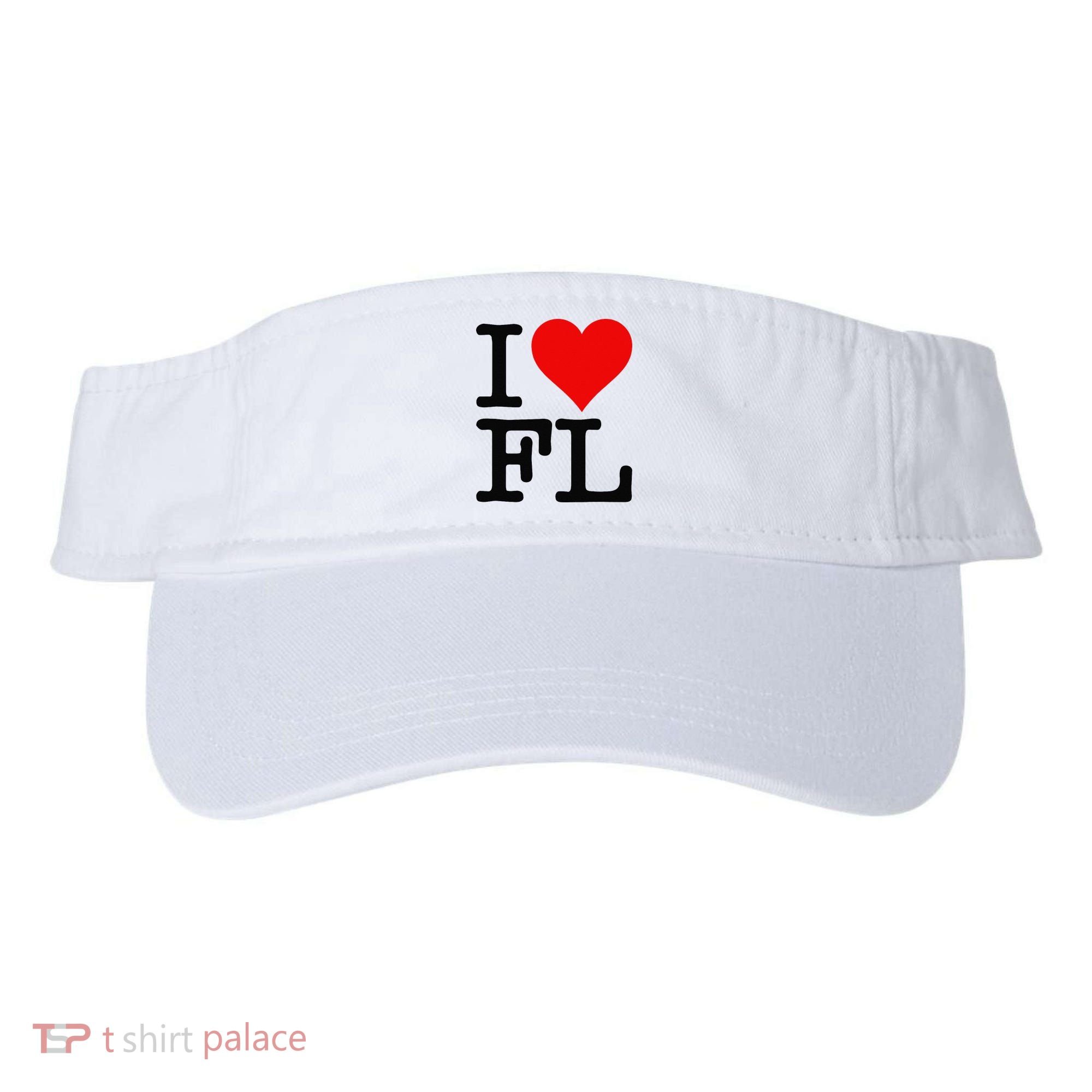 I LOVE HEART FLORIDA FL Visor