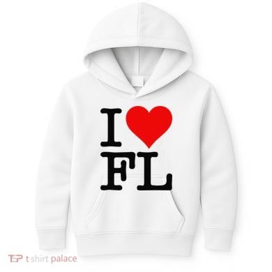 I LOVE HEART FLORIDA FL Kids Hoodie