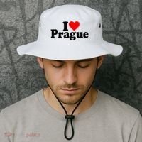 I Love Heart Prague Czech Republic Praha Bucket Hat thumb 2
