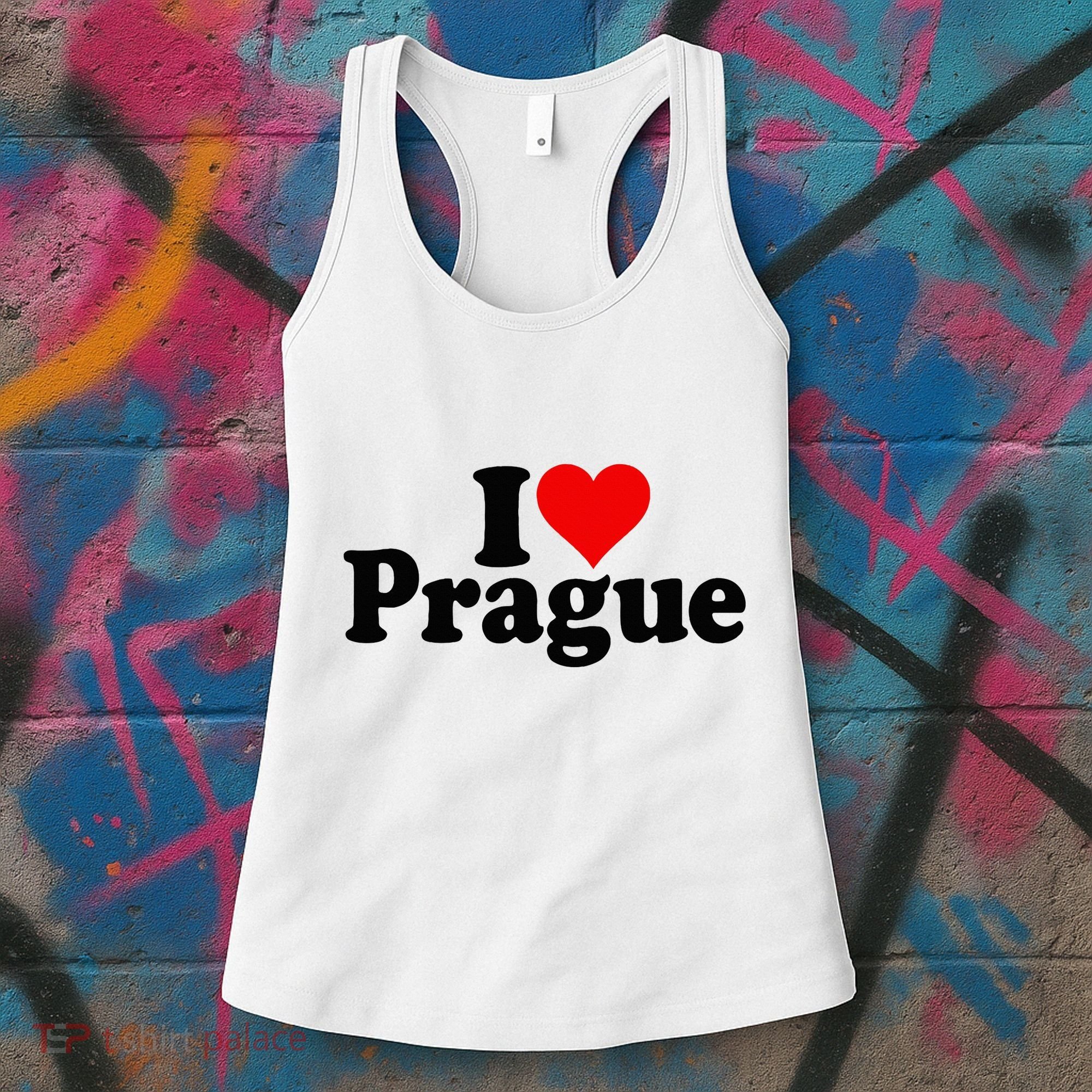 I Love Heart Prague Czech Republic Praha Women's Tank Top
