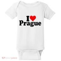I Love Heart Prague Czech Republic Praha Baby Bodysuit thumb 0