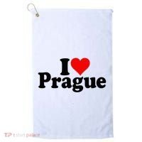 I Love Heart Prague Czech Republic Praha Golf Towel thumb 0