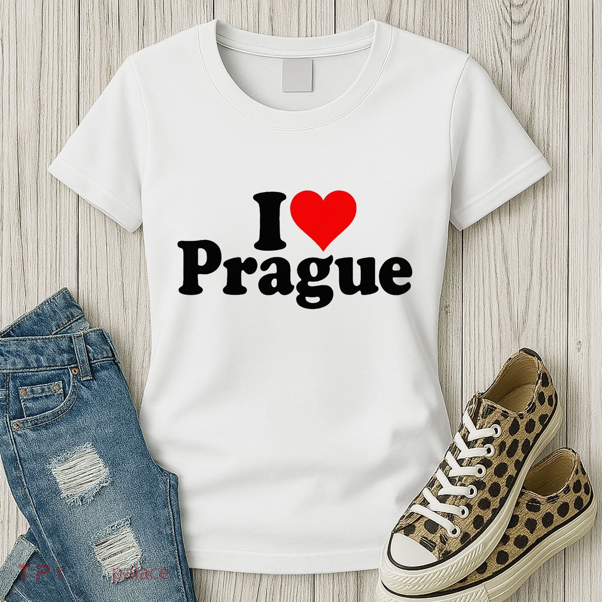 I Love Heart Prague Czech Republic Praha Women's T-Shirt