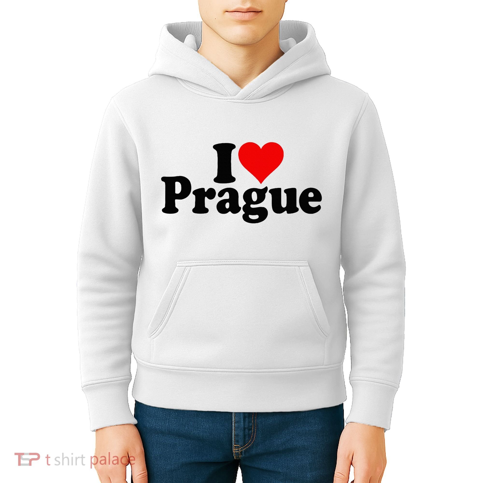 I Love Heart Prague Czech Republic Praha Kids Hoodie