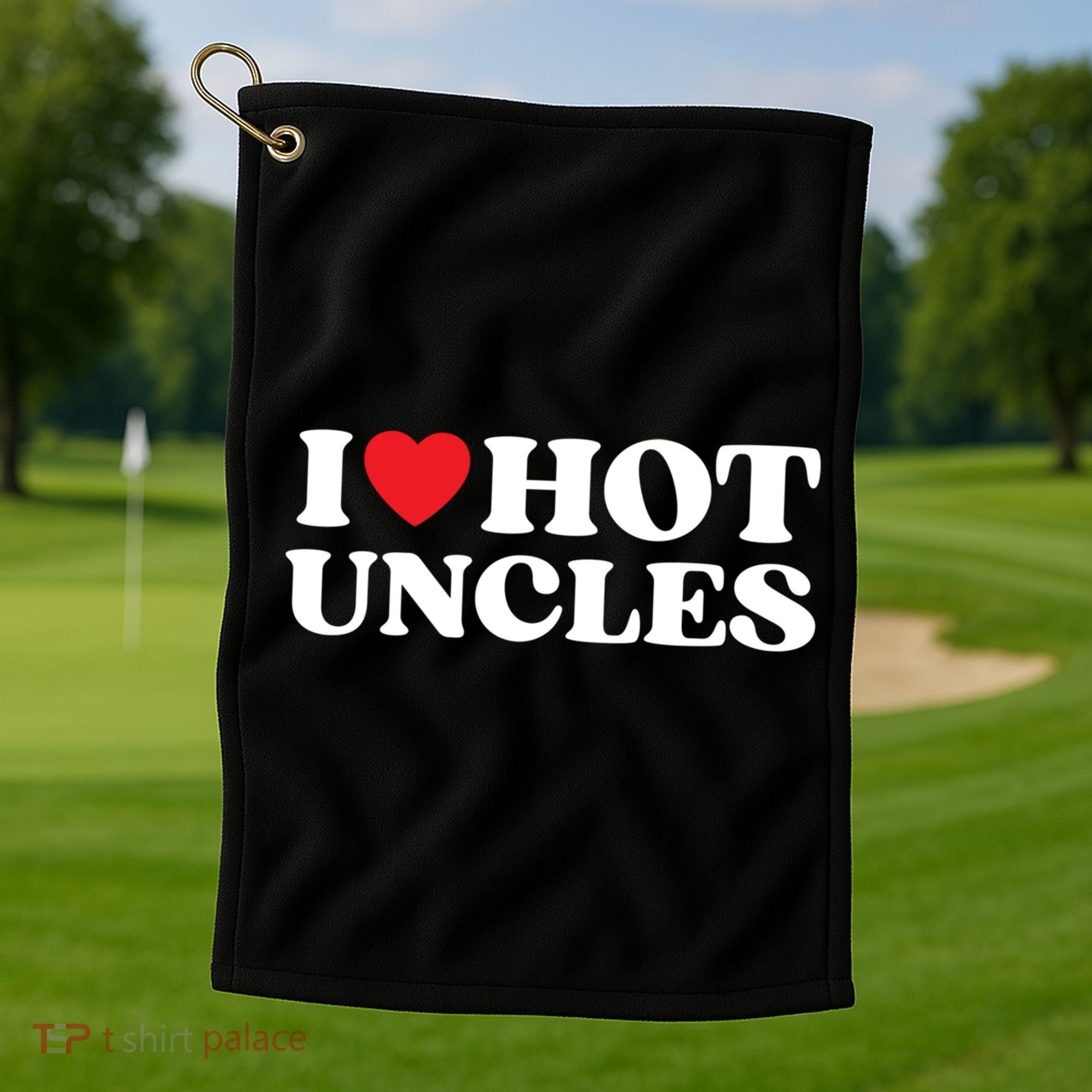 I Love Hot Uncles Family My Favorite Uncle Uncle's Day Gift Golf Towel