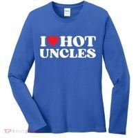 I Love Hot Uncles Family My Favorite Uncle Uncle's Day Gift Women's Long Sleeve Shirt thumb 0