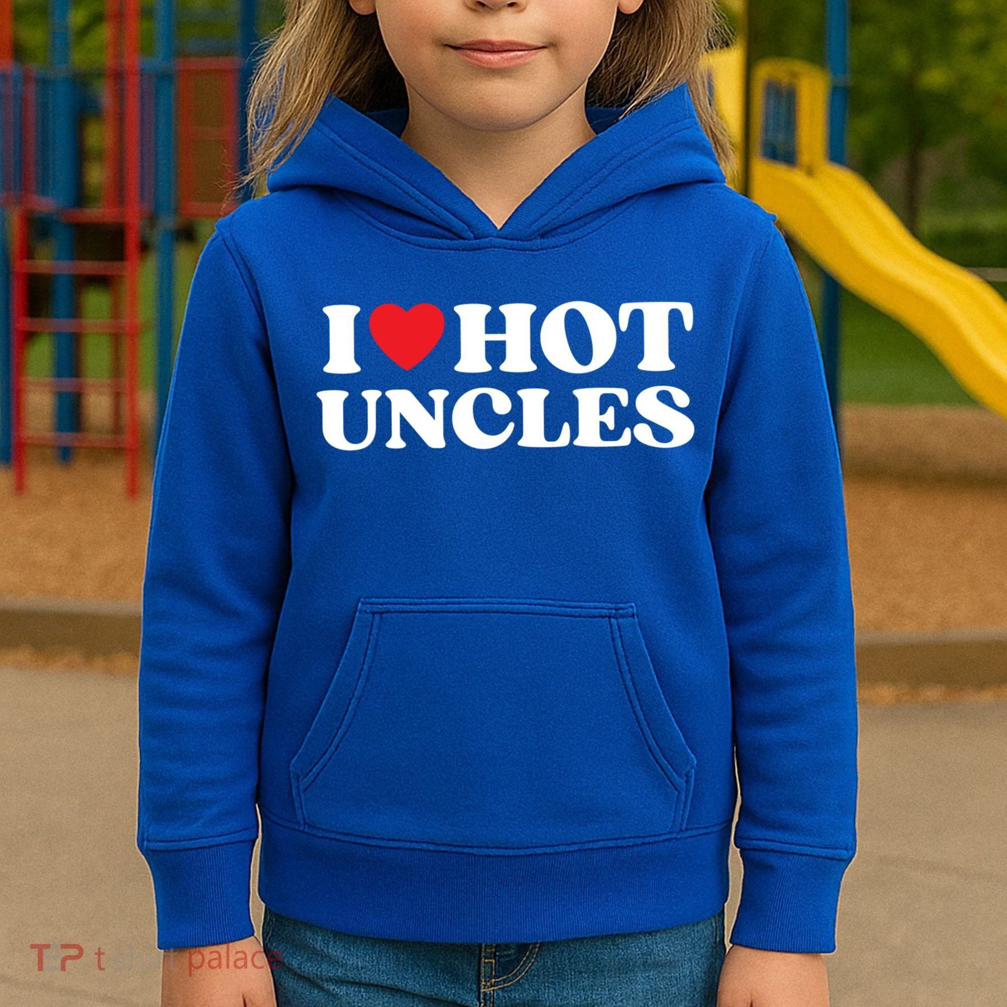 I Love Hot Uncles Family My Favorite Uncle Uncle's Day Gift Kids Hoodie