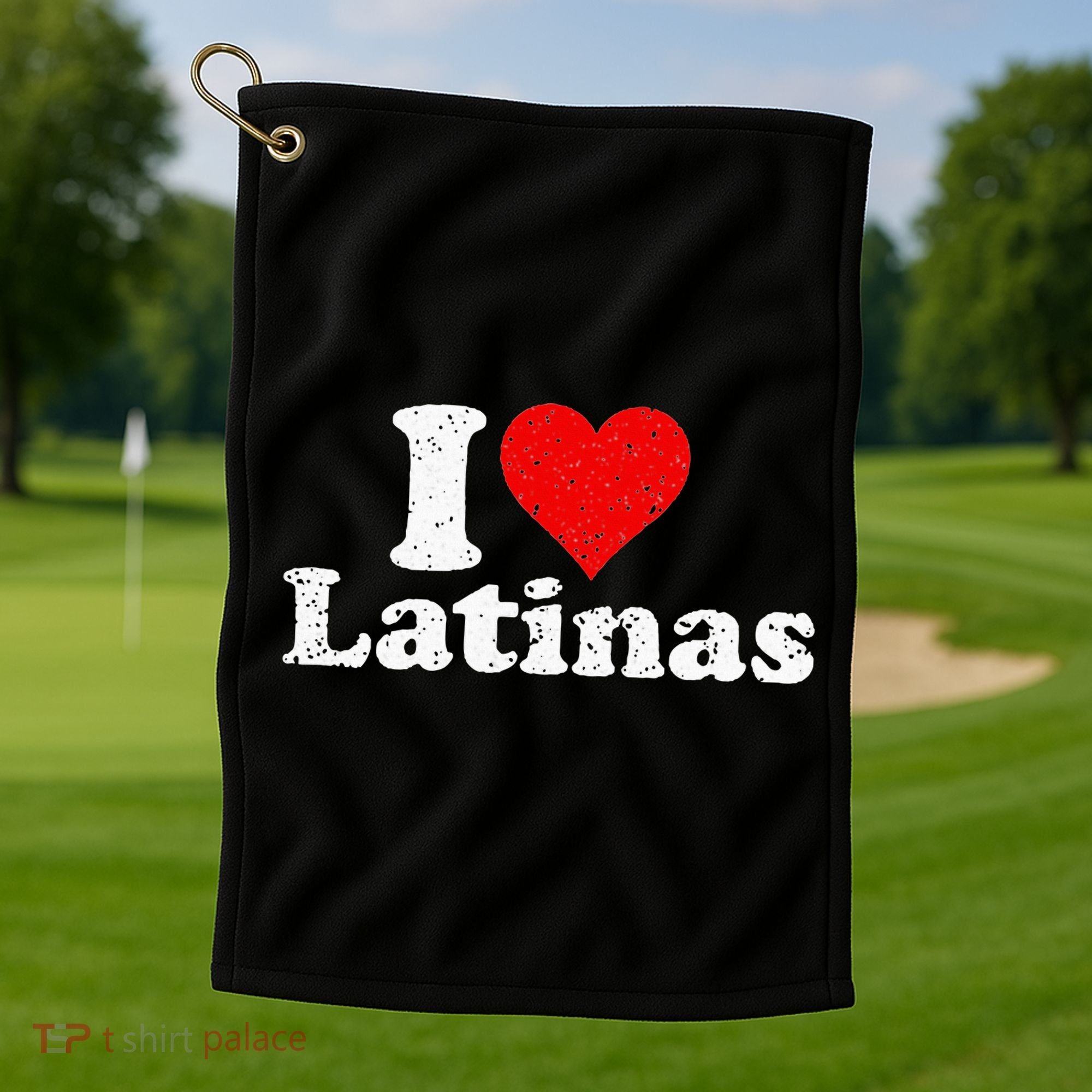 I Love Heart Latinas Girlfriend Wife Golf Towel