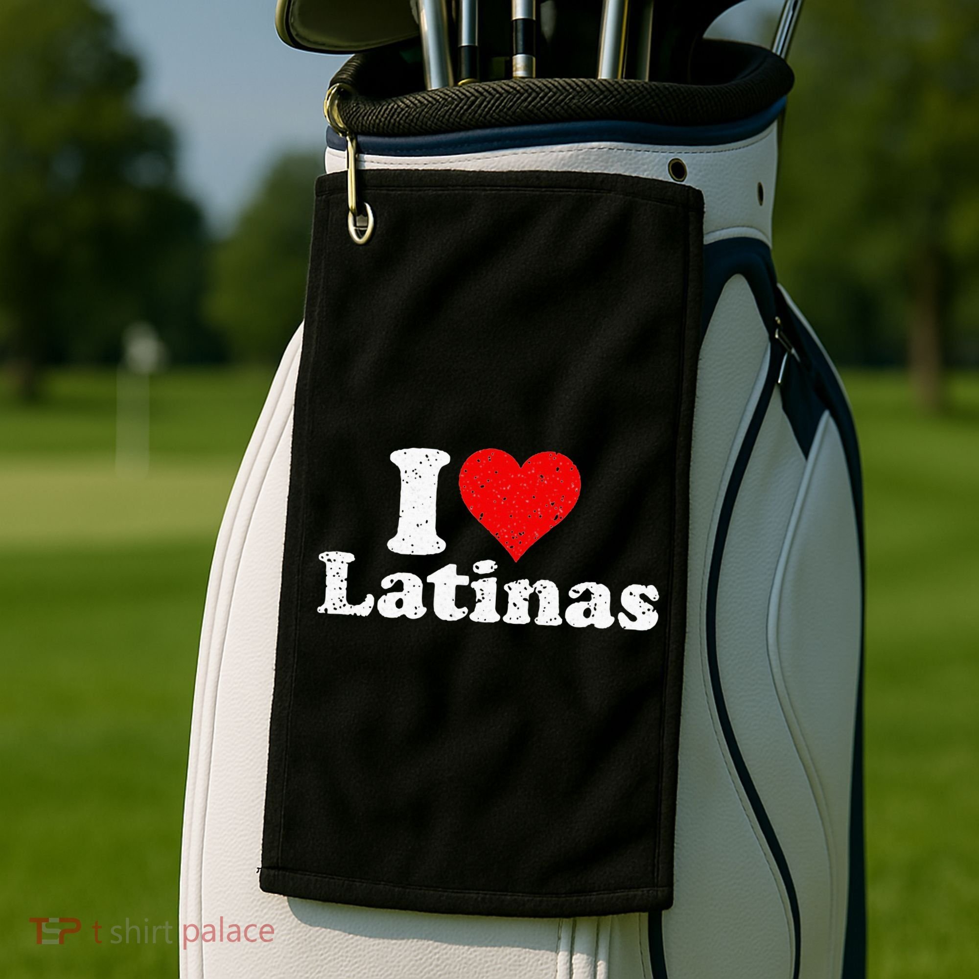 I Love Heart Latinas Girlfriend Wife Golf Towel