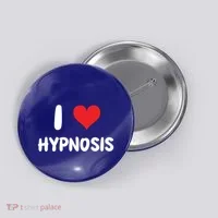I Love Hypnosis Heart Consciousness Gift Button thumb 0