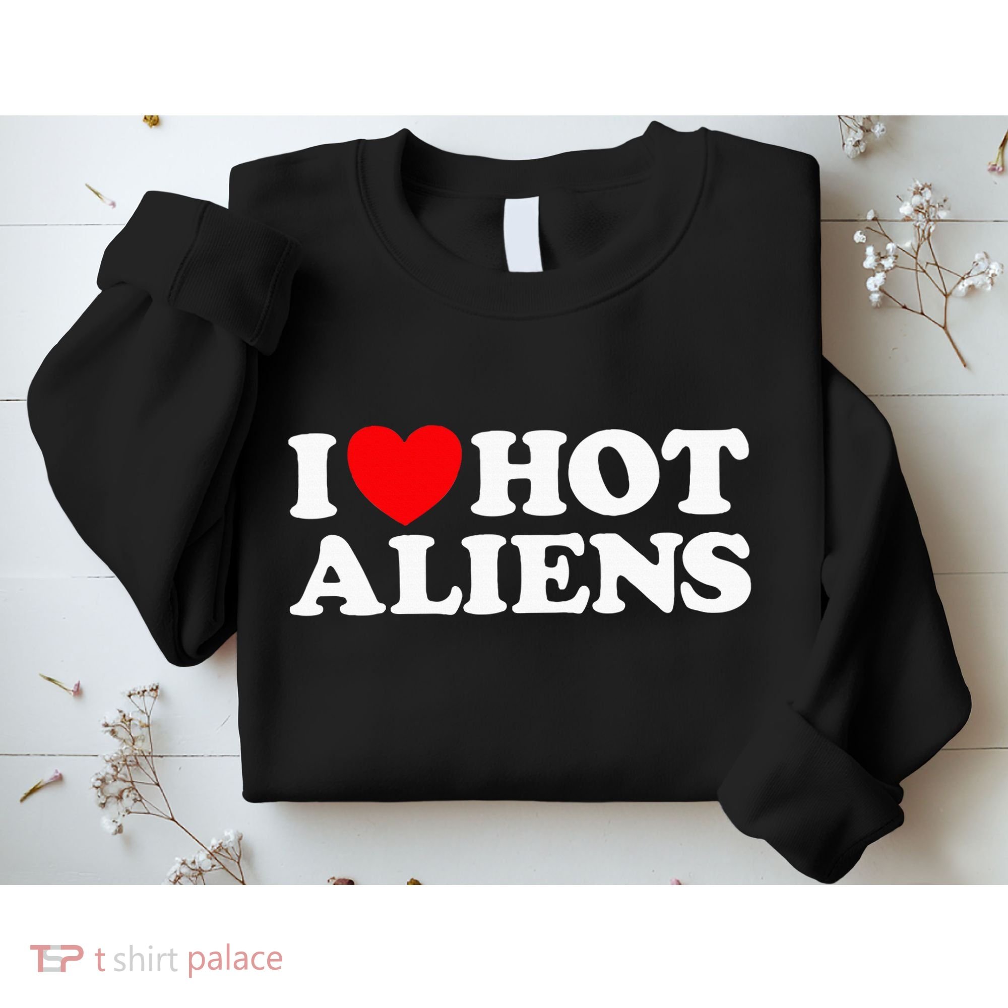 I Love Hot Aliens Funny Extraterrestrial Scifi Et Space Ufo Sweatshirt