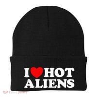 I Love Hot Aliens Funny Extraterrestrial Scifi Et Space Ufo Beanie thumb 0