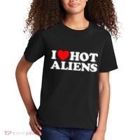I Love Hot Aliens Funny Extraterrestrial Scifi Et Space Ufo Kids T-Shirt thumb 2