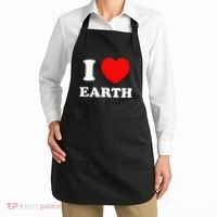 I Love Heart Earth World Earth Day Apron thumb 2