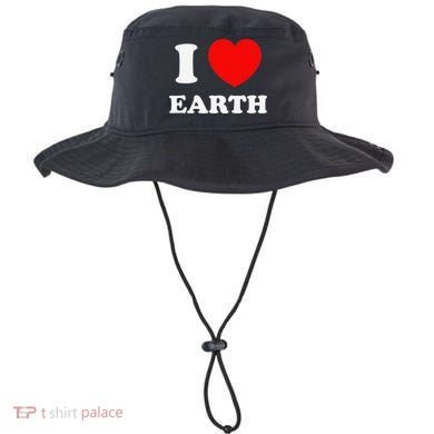 I Love Heart Earth World Earth Day Bucket Hat