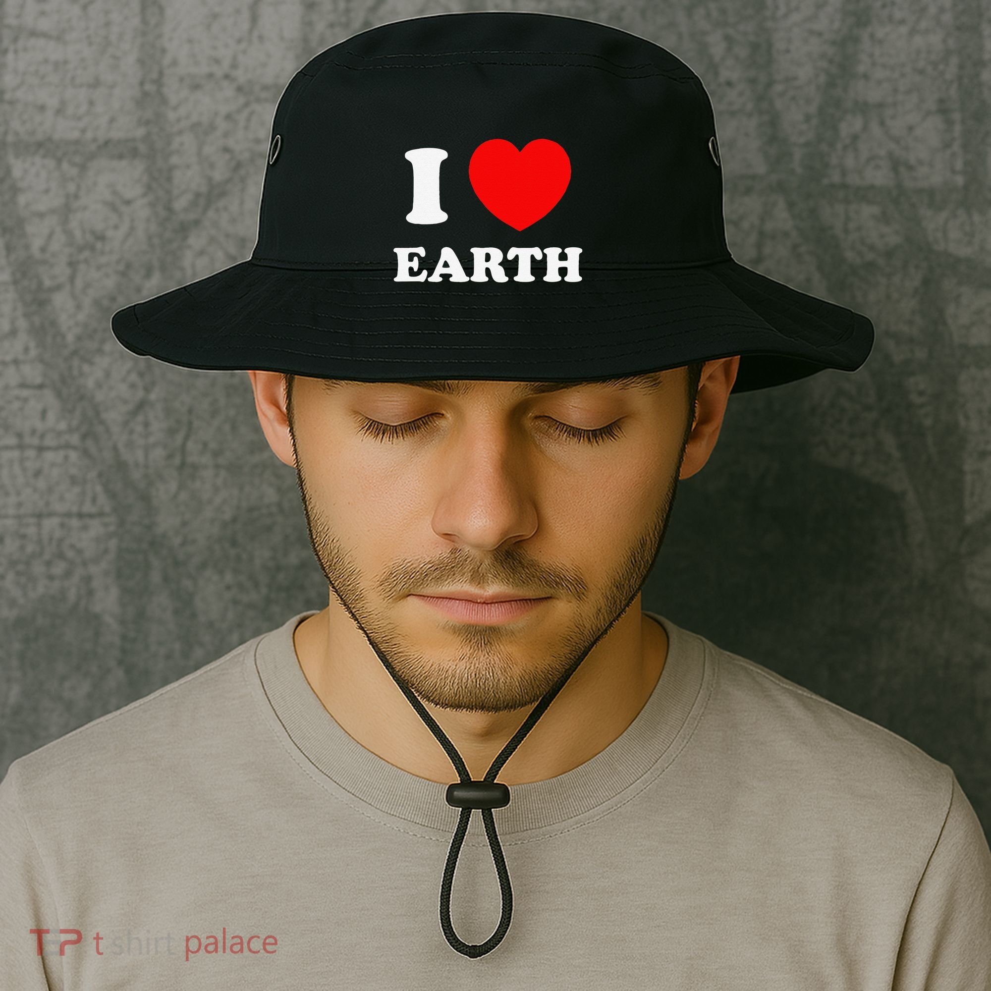I Love Heart Earth World Earth Day Bucket Hat