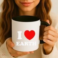 I Love Heart Earth World Earth Day Coffee Mug thumb 3