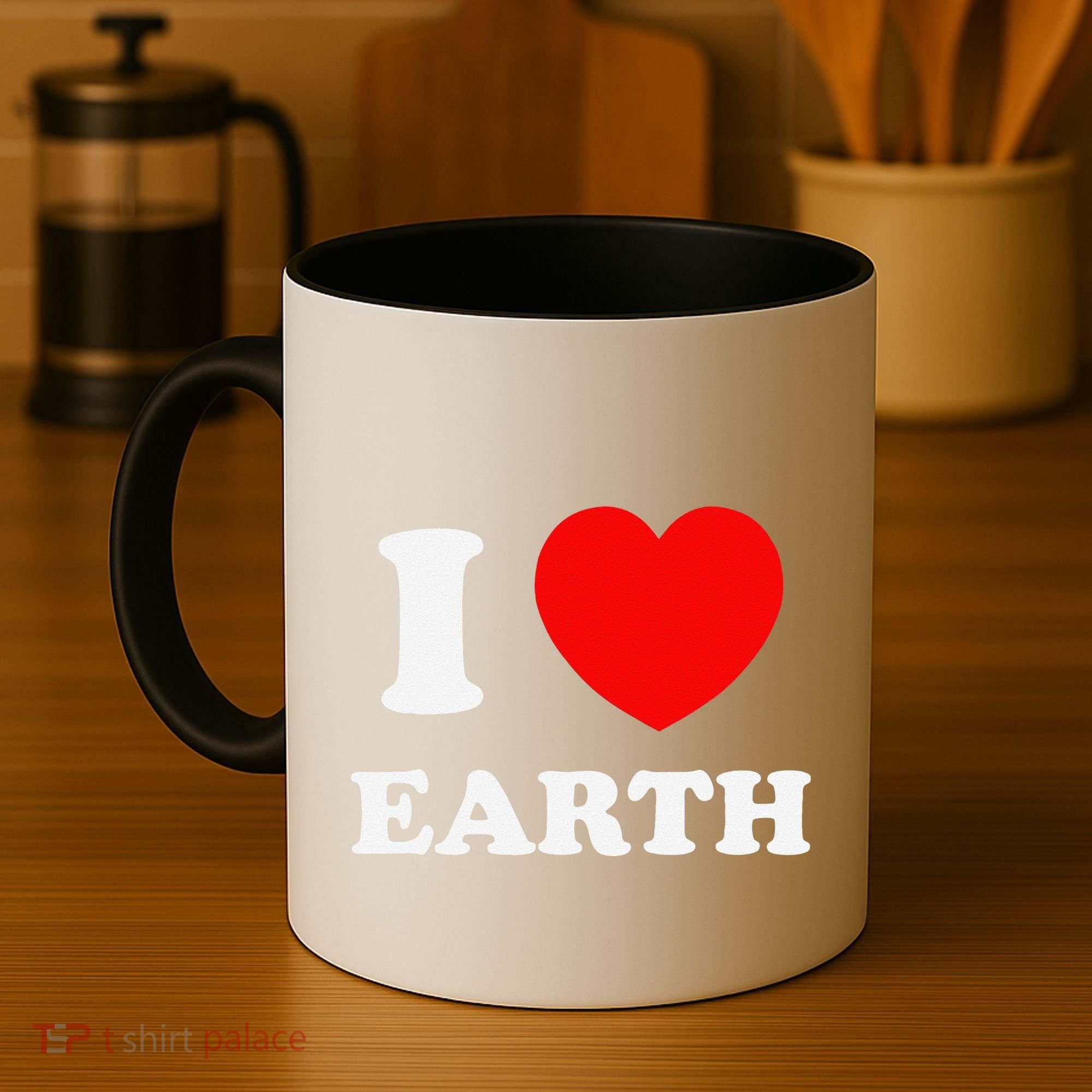I Love Heart Earth World Earth Day Coffee Mug