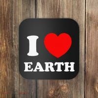 I Love Heart Earth World Earth Day Coaster thumb 0