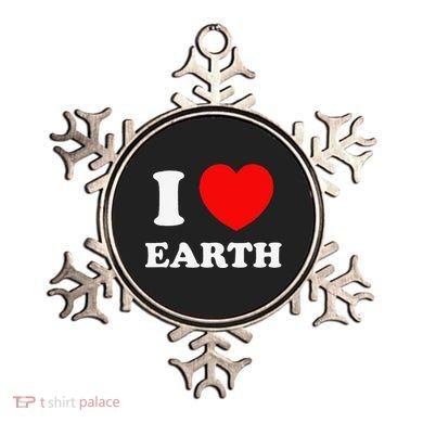 I Love Heart Earth World Earth Day Ornament