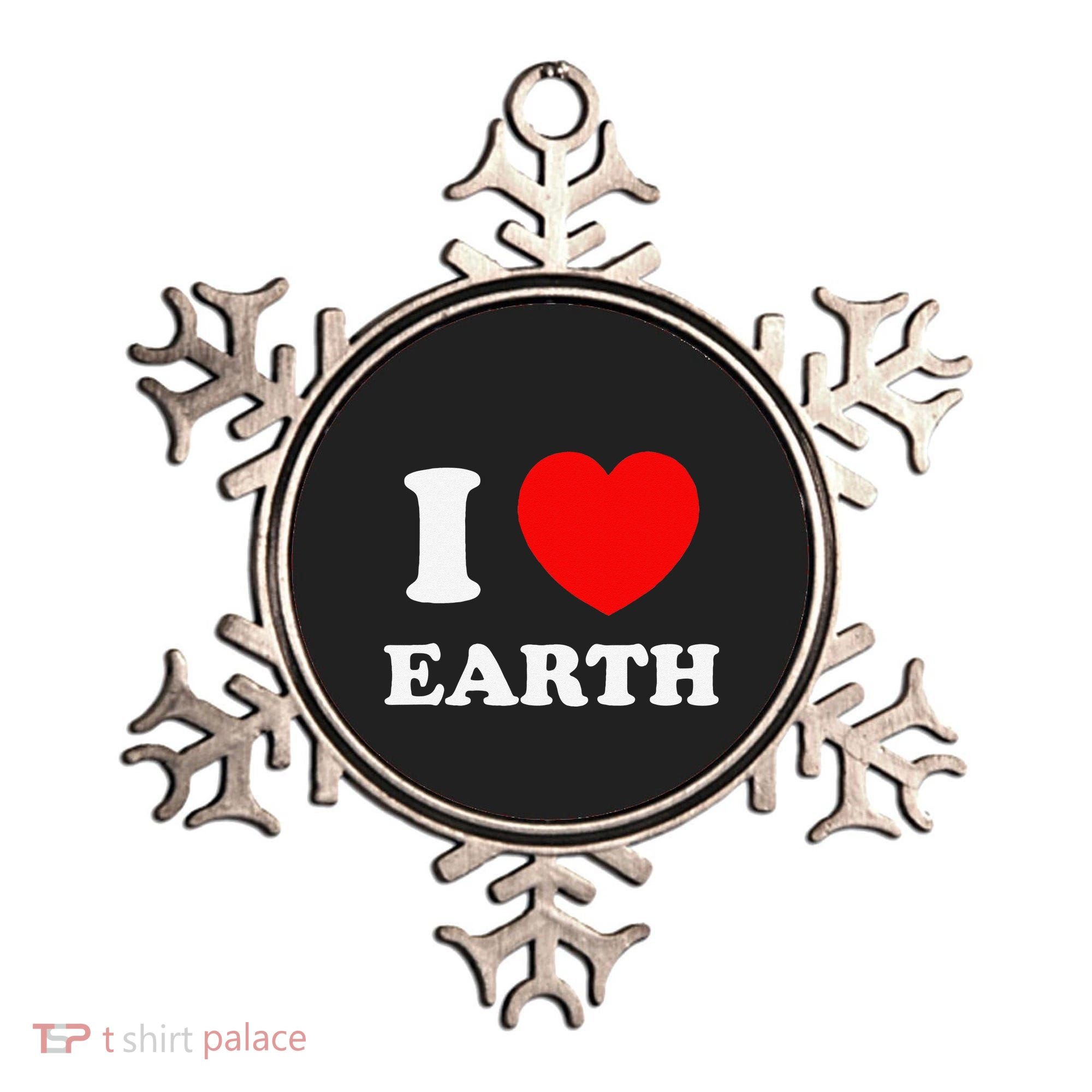 I Love Heart Earth World Earth Day Ornament