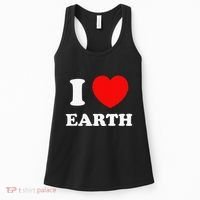 I Love Heart Earth World Earth Day Women's Tank Top thumb 0
