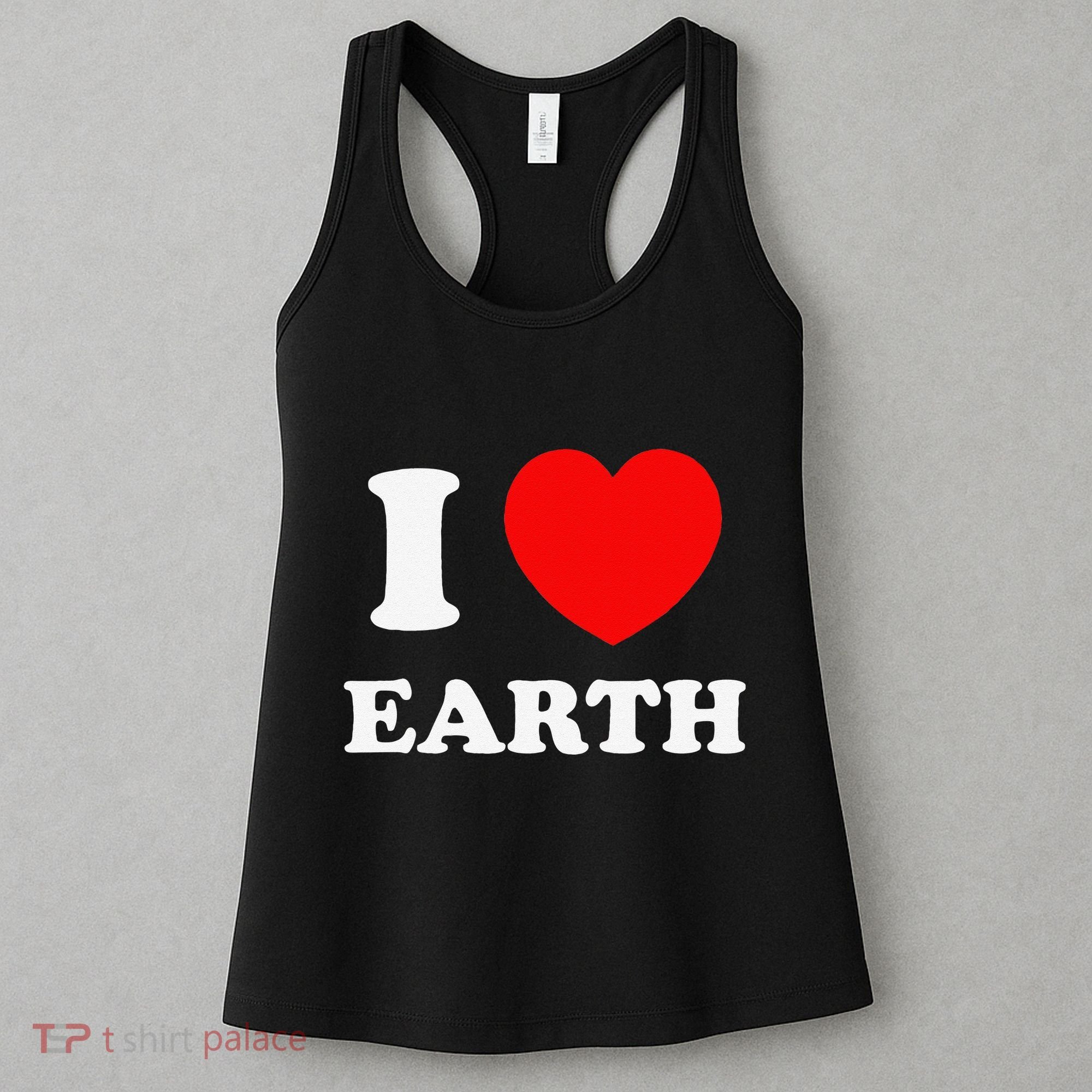 I Love Heart Earth World Earth Day Women's Tank Top