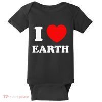 I Love Heart Earth World Earth Day Baby Bodysuit thumb 0