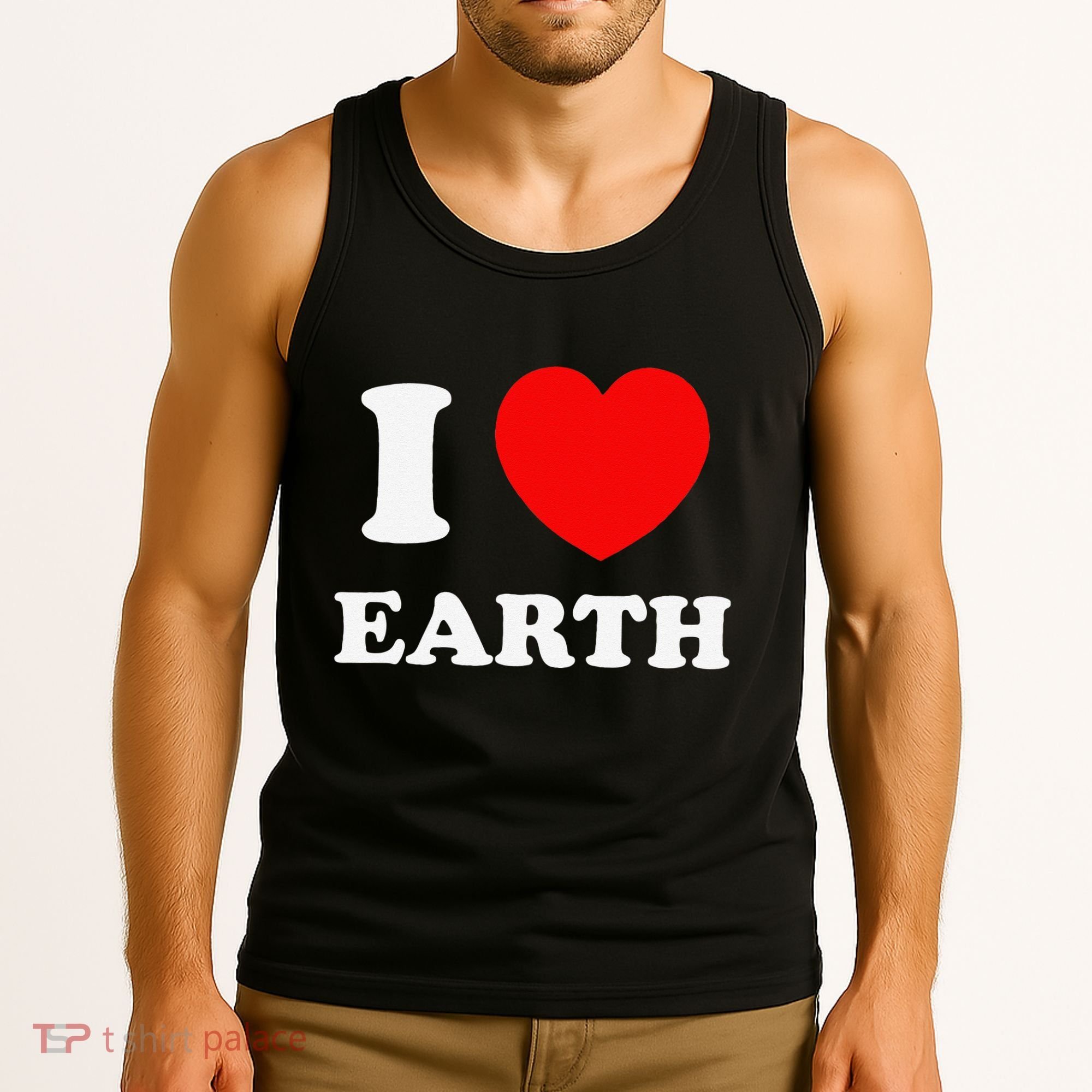 I Love Heart Earth World Earth Day Tank Top