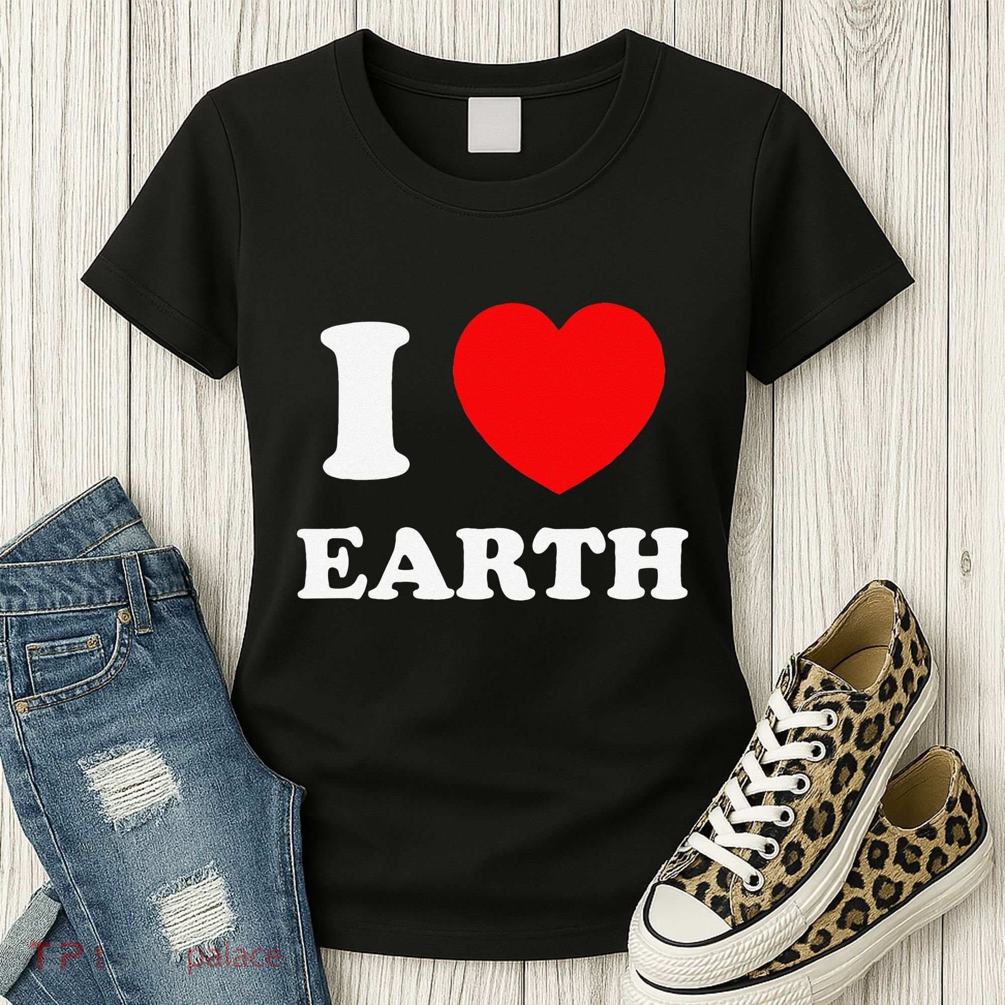 I Love Heart Earth World Earth Day Women's T-Shirt