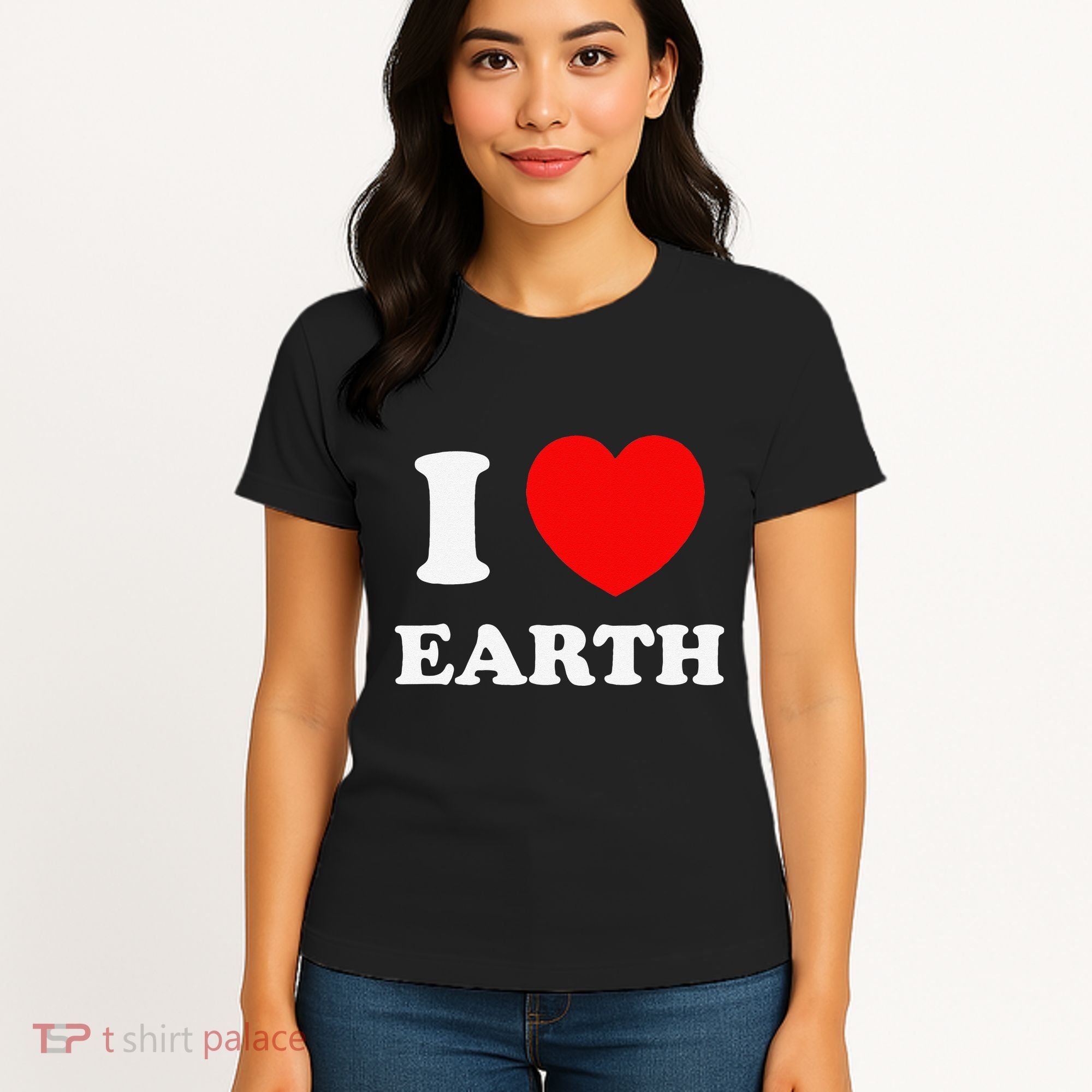 I Love Heart Earth World Earth Day Women's T-Shirt