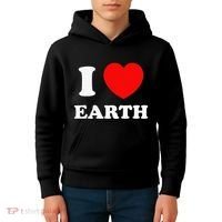 I Love Heart Earth World Earth Day Kids Hoodie thumb 4