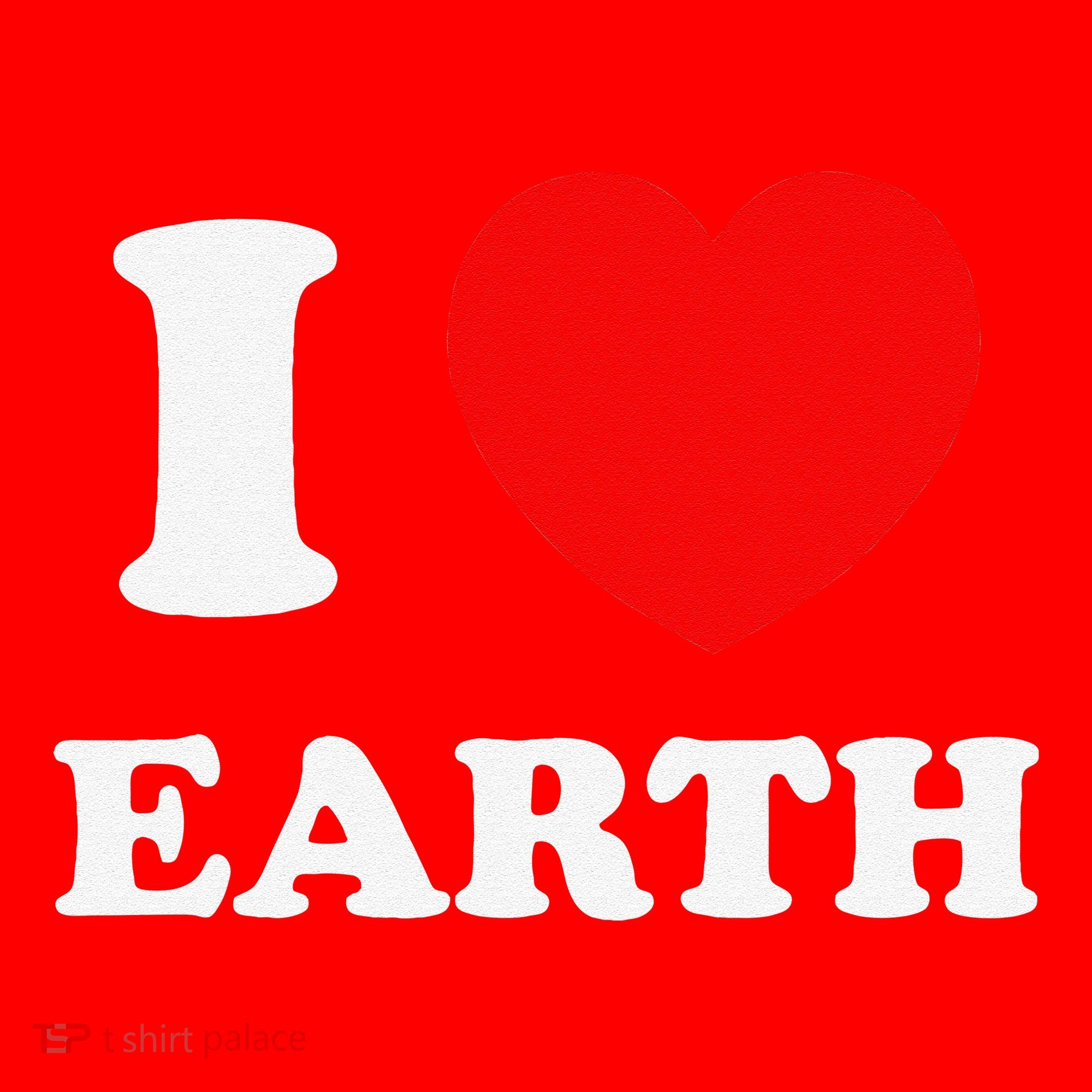 I Love Heart Earth World Earth Day Santa Hat