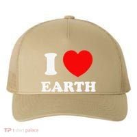 I Love Heart Earth World Earth Day Yupoong Adult 5-Panel Trucker Hat thumb 0