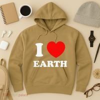 I Love Heart Earth World Earth Day Hoodie thumb 3