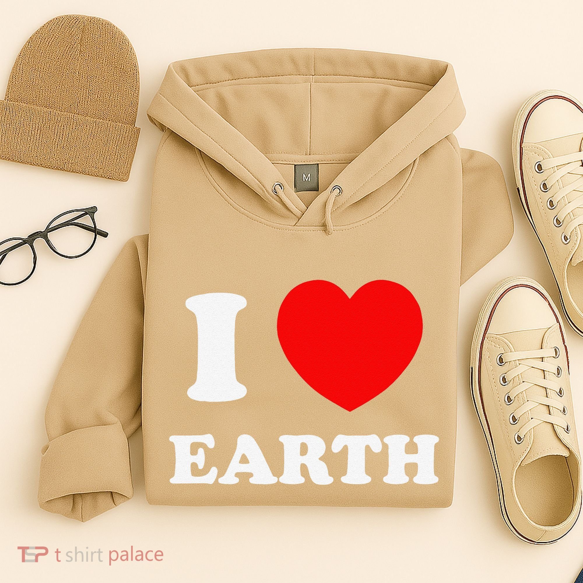 I Love Heart Earth World Earth Day Hoodie