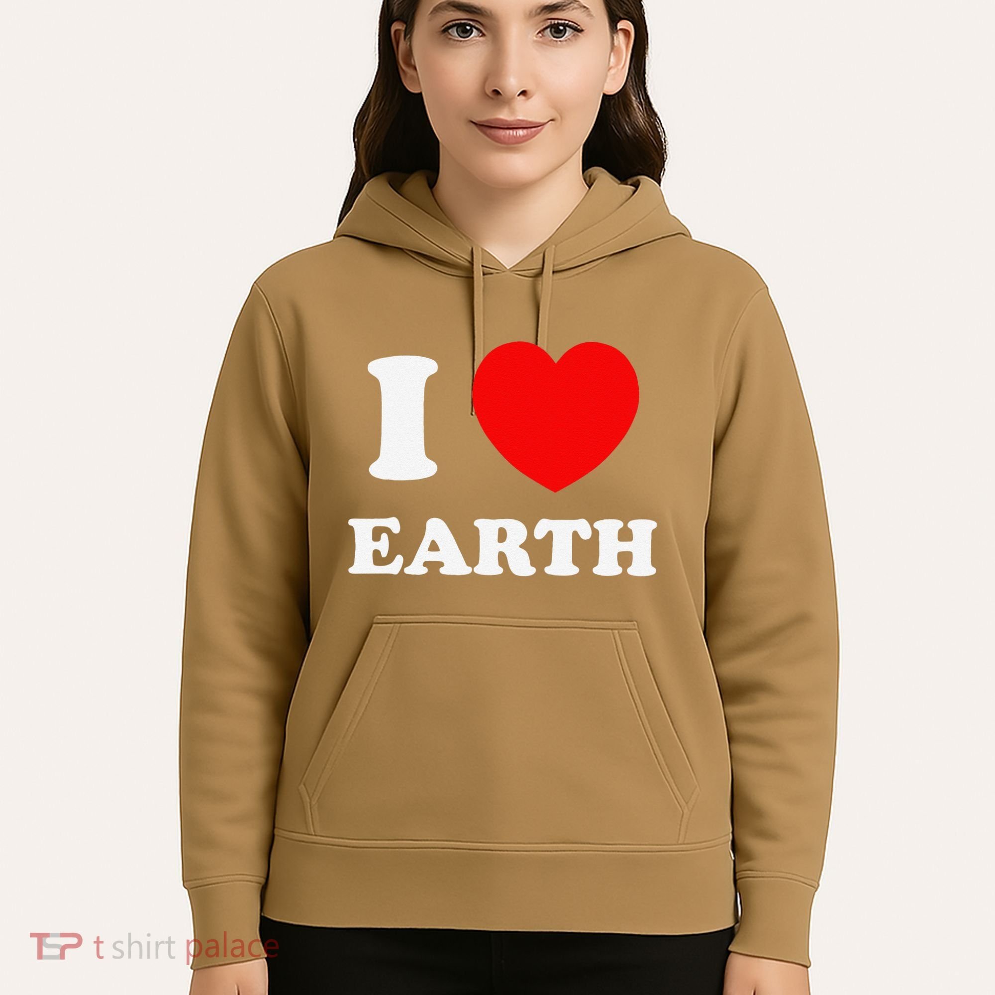 I Love Heart Earth World Earth Day Hoodie