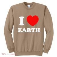 I Love Heart Earth World Earth Day Sweatshirt thumb 0