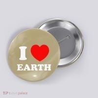 I Love Heart Earth World Earth Day Button thumb 0