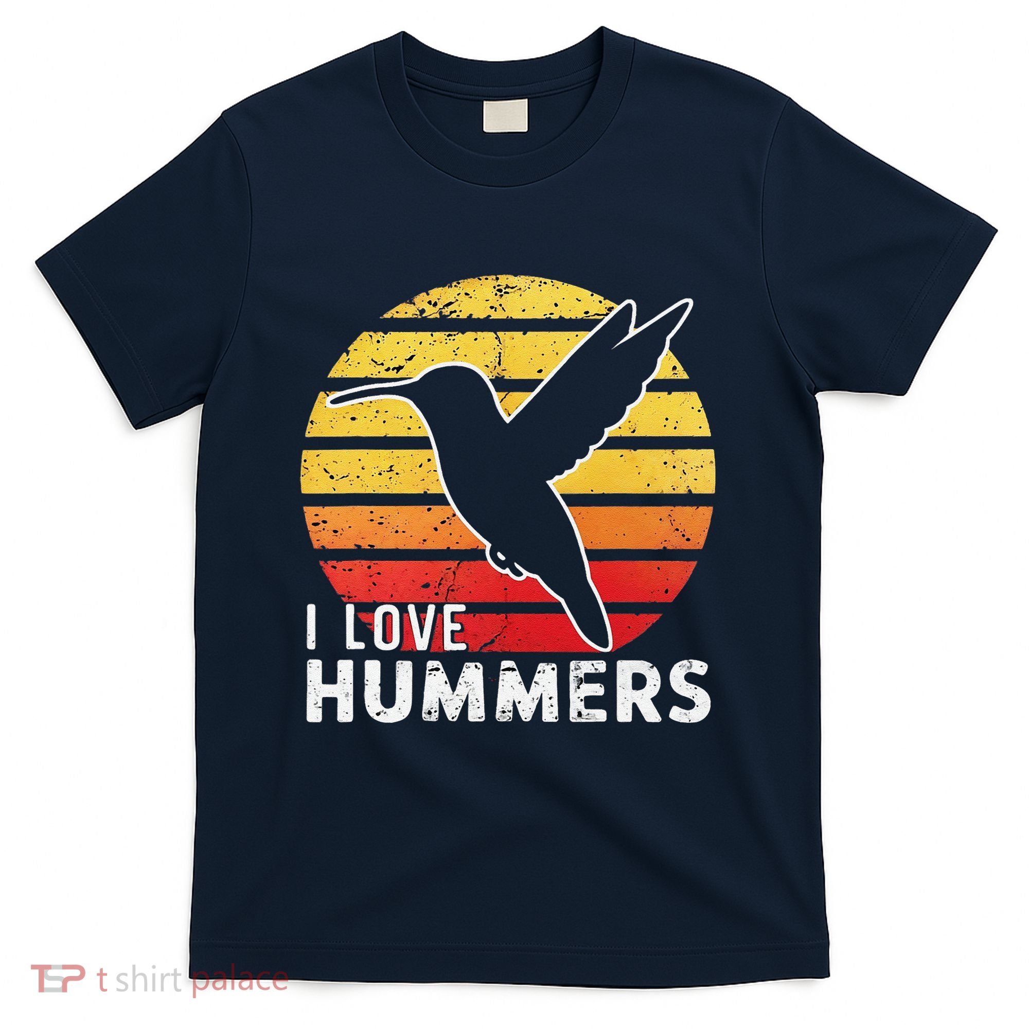 I Love Hummers Bird Vintage Sunset Colibri T-Shirt