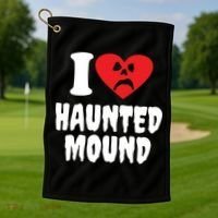 I Love Haunted Mound Cute Gift Golf Towel thumb 1