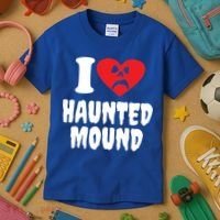 I Love Haunted Mound Cute Gift Kids T-Shirt thumb 3