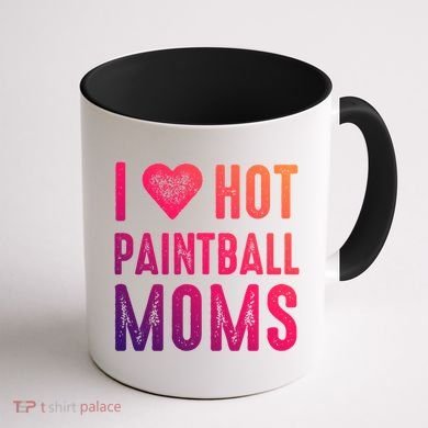 I Love Hot Paintball Moms Gift Coffee Mug back