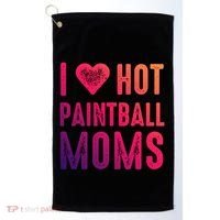 I Love Hot Paintball Moms Gift Golf Towel thumb 0